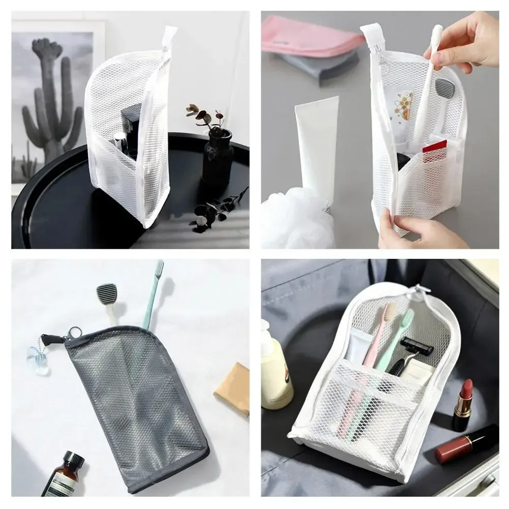 sacs de rangement en filet pour maquillage et articles de toilette, sacs à main portables de voyage, organiseur d'outils de douche et de toilette, pochette organisatrice de cosmétiques