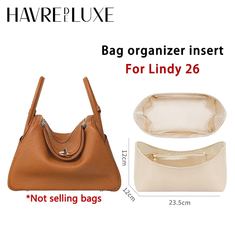 insert organisateur de sac pour lindy 26, rangement en nylon, sac durable, support de rangement, modification intérieure, accessoires de sac