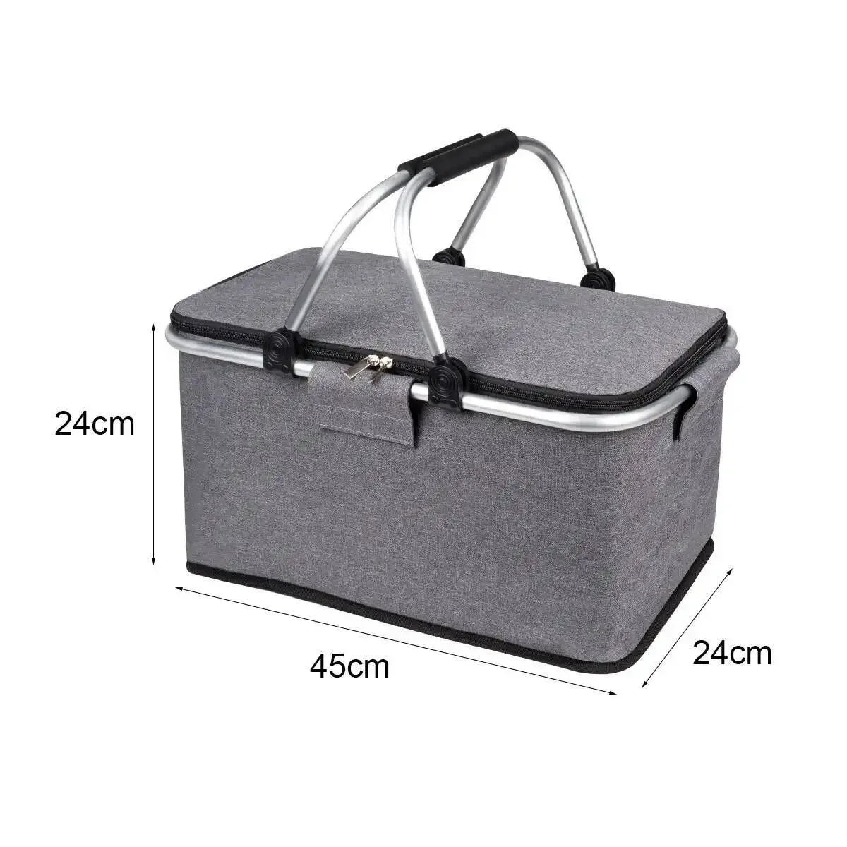 panier de pique-nique pliant multifonctionnel, sac à déjeuner pour la maison, sac de rangement étanche en tissu oxford à double usage pour l'extérieur