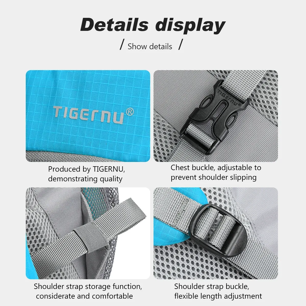tigernu – sacs à dos d'escalade pour hommes et femmes, sac d'extérieur étanche, sac de voyage léger, sac de sport pour hommes, sac de randonnée