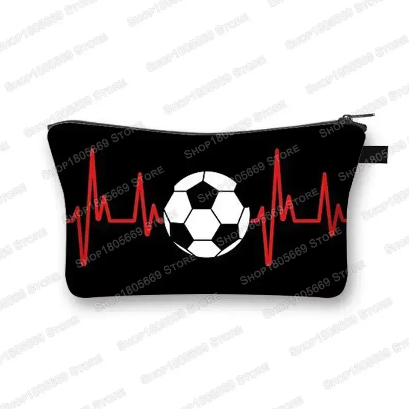 trousse à cosmétiques pour football, baseball, basket-ball, trousse de toilette de loisirs, trousse de maquillage pour femmes, petite pochette pour rouge à lèvres, sacs à cosmétiques