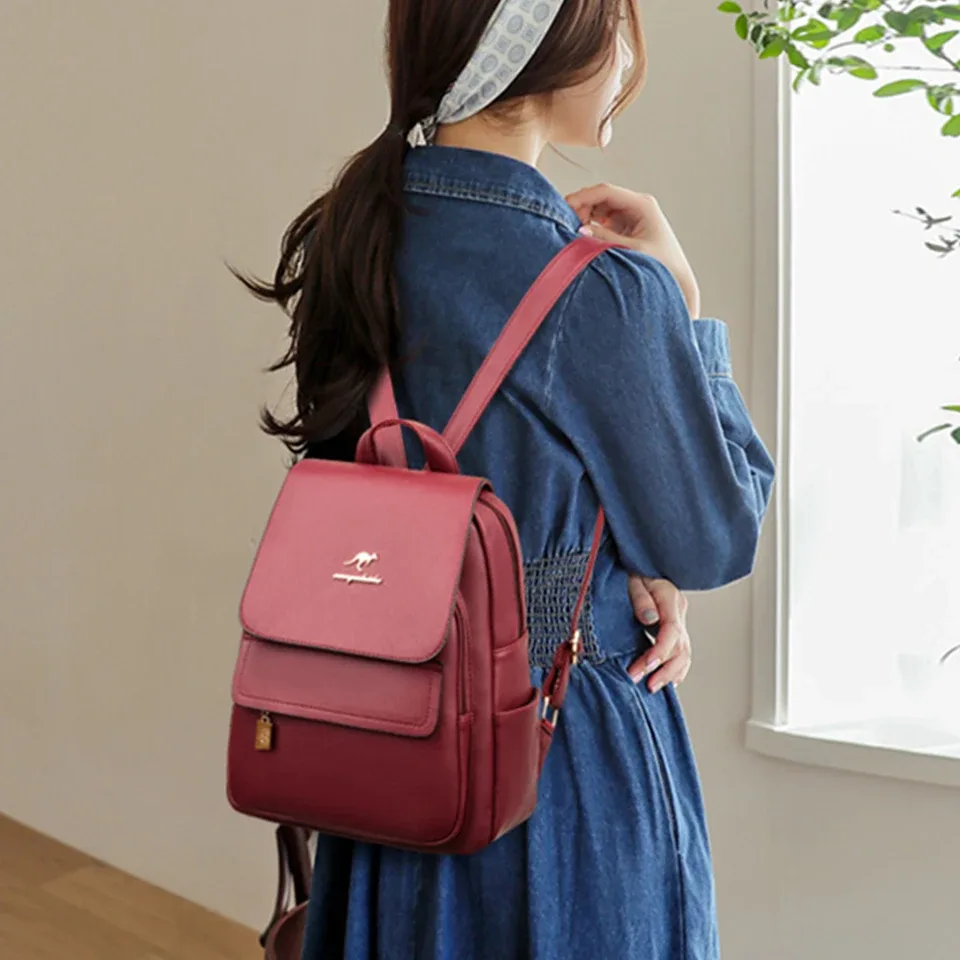 sac à dos en cuir de grande capacité pour femme, sac à dos de voyage pour adolescentes, sacs initiés à l'école, designer, haute qualité