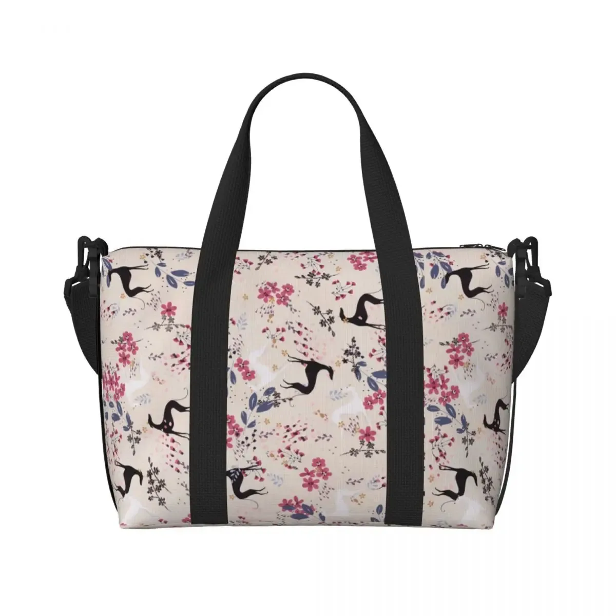 sac fourre-tout personnalisé whippet peeping pour femme, grande capacité, lévrier lévrier, sac de voyage pour chien, salle de sport, plage
