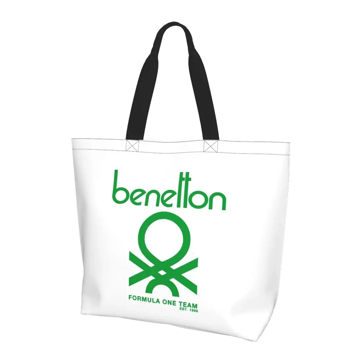 united colors of benetton sac fourre-tout en toile de grande capacité, sac à bandoulière, sac à provisions pour femmes