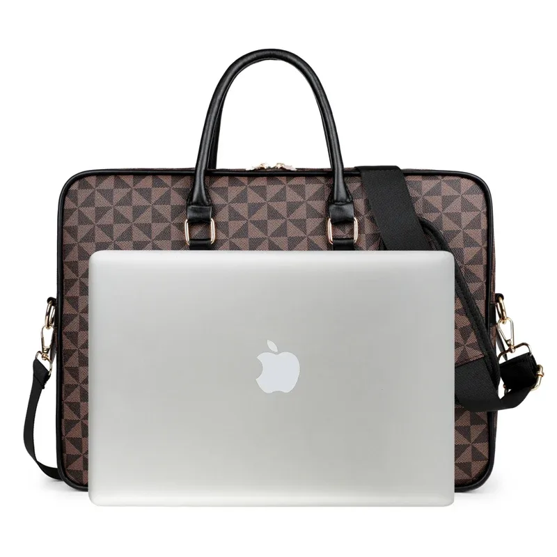 Sac à main en cuir PU pour homme, mallette de luxe pour bureau, avocat, ordinateur portable, sac à bandoulière, sac de transport décontracté pour documents