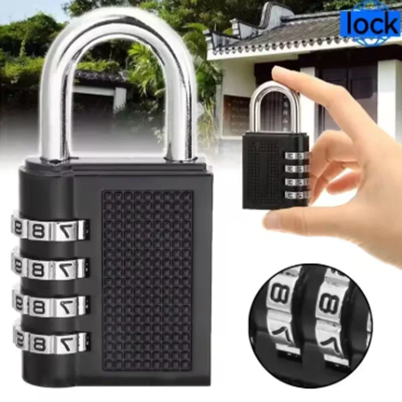 cadenas code chiffres métallique noir argent sécurité voyages valises casiers ecoles gym extérieur tsa