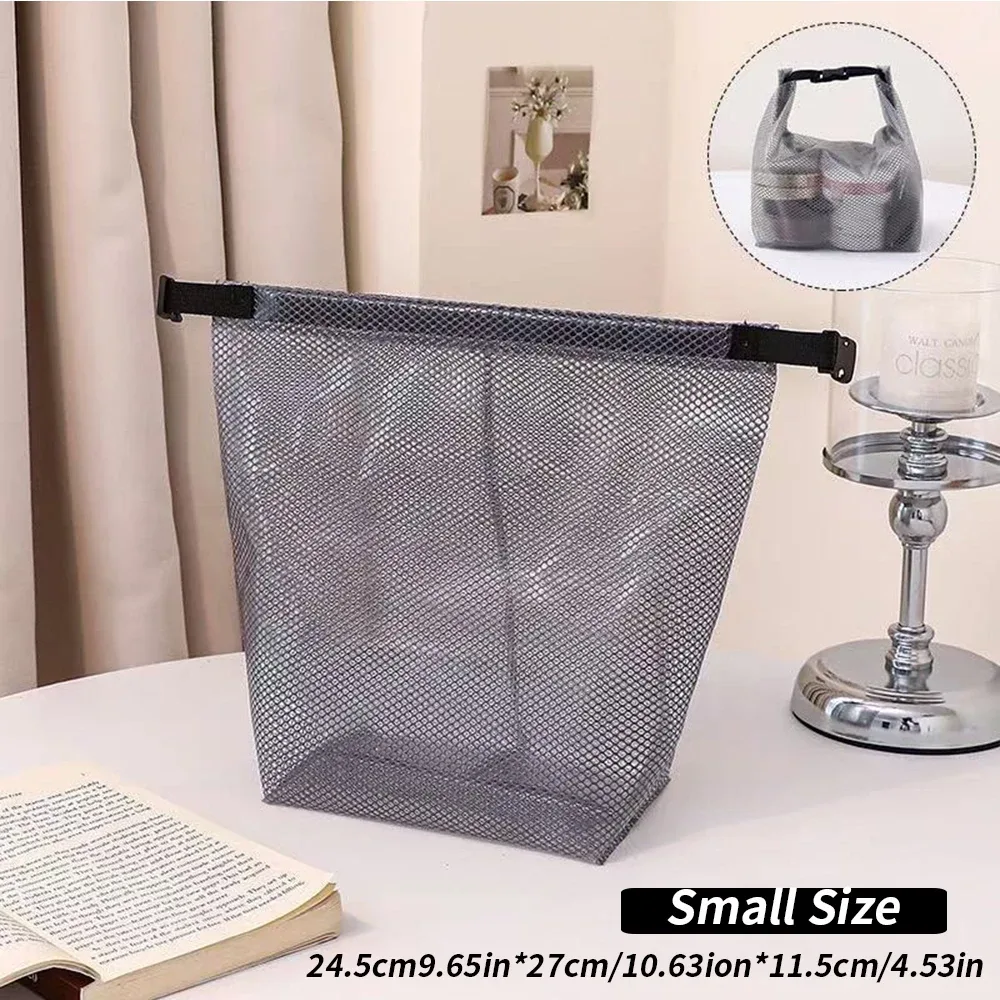 sac de toilette en maille imperméable avec séparation sec-humide, organiseur de voyage grande capacité pour la natation, la gym et les activités de plein air