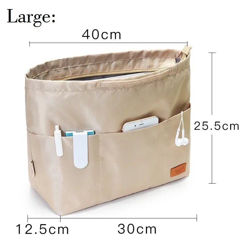 luxury nylon purse organizer insert for brand tote bags