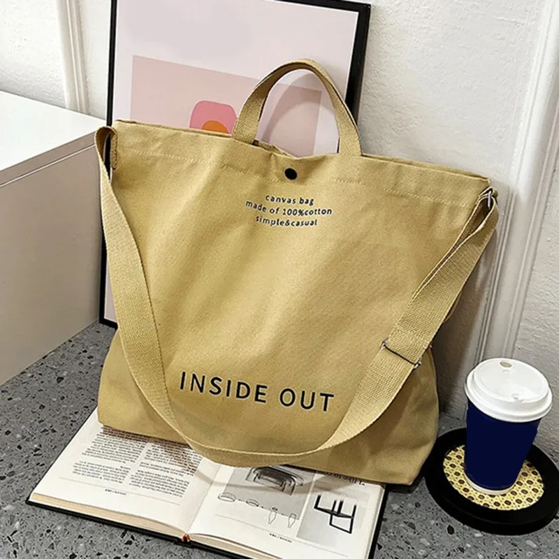 sac à bandoulière unisexe en toile japonaise simple, lavable, épais, grande capacité, pour étudiants, usage quotidien