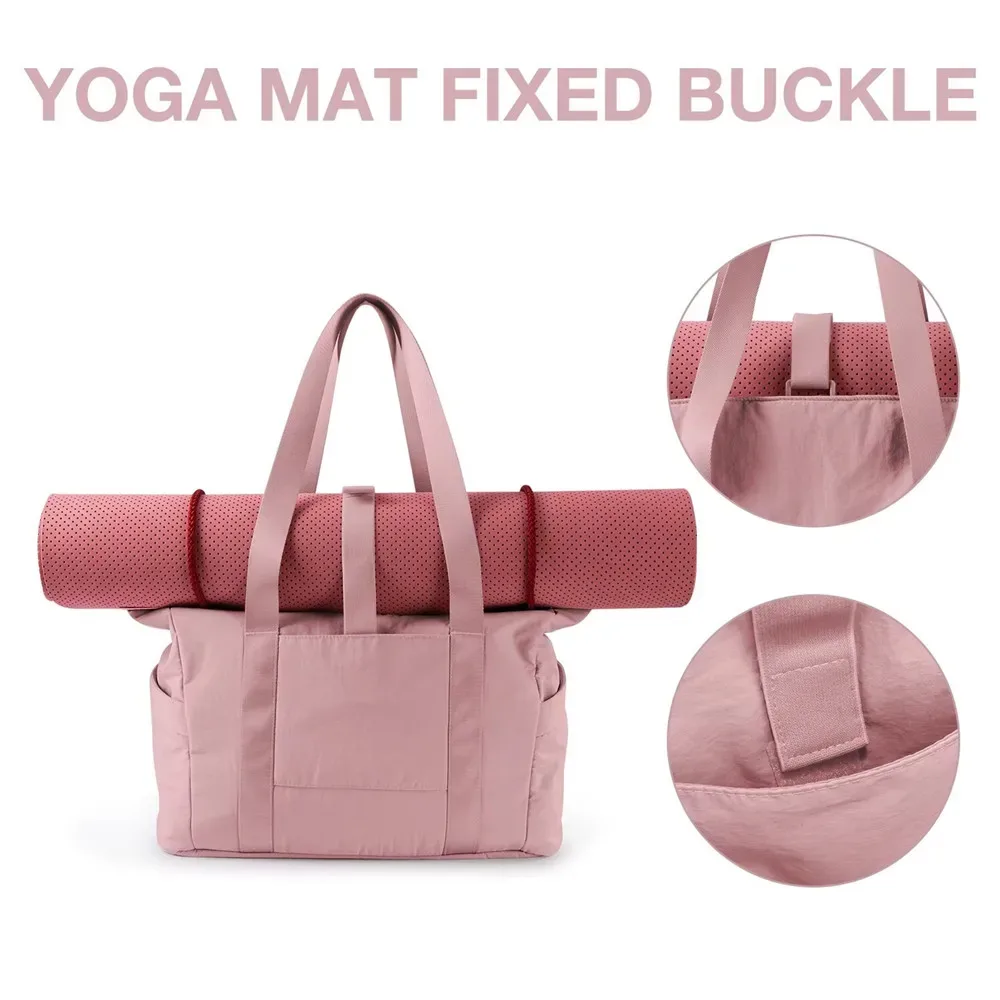 sac fourre-tout de voyage pour femmes, fourre-tout de voyage pour ordinateur portable universitaire, sac à couches, sac à bandoulière pour tapis de yoga, boucle pour le sport, le travail universitaire