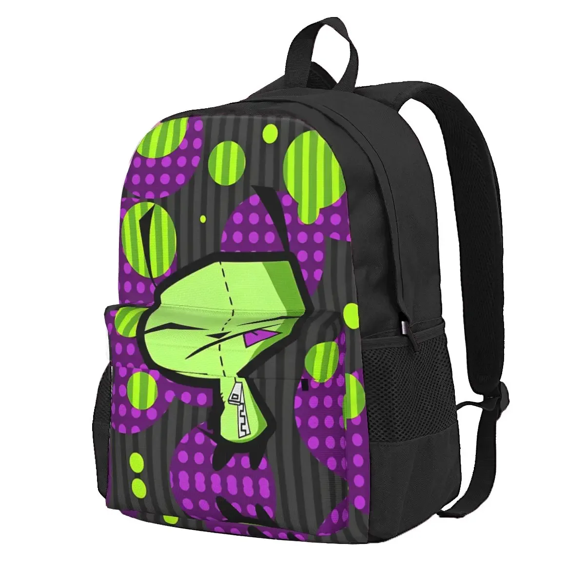 invader zim gir dib vert dib robot sac à dos mochila tendance étudiant sac d'école ordinateur portable sac à dos adolescent grand voyage sac à bandoulière