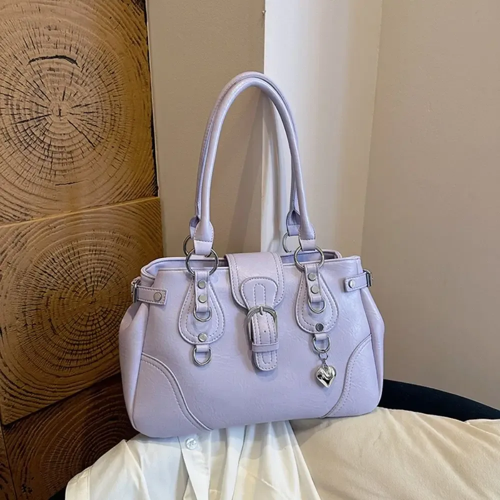sac à bandoulière rétro style moto grande capacité en cuir pu pour femme, esthétique y2k, pour usage quotidien