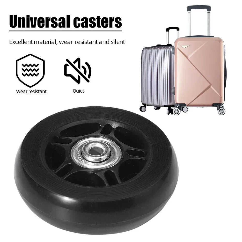 roulettes de remplacement pour réparation silencieuse, universelles et durables, pour bagages de voyage, pièces de valise, essieux coulissants, résistants à l'usure, flexibles
