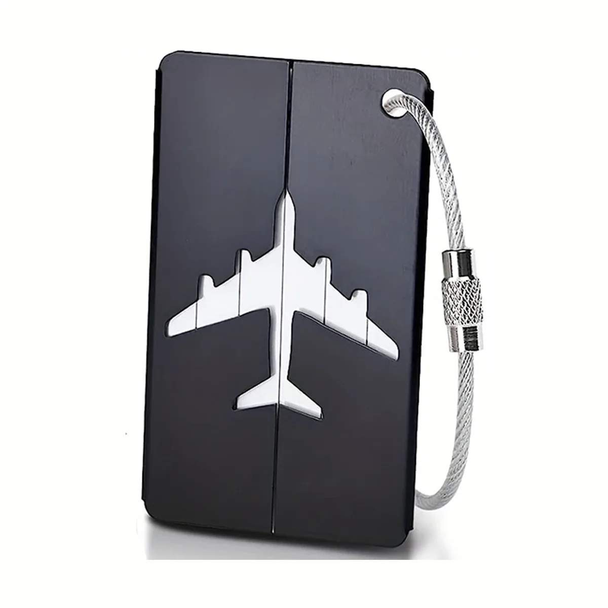 étiquette bagage alliage zinc couleur variée motif avion identification voyage sécurité câble acier inoxydable