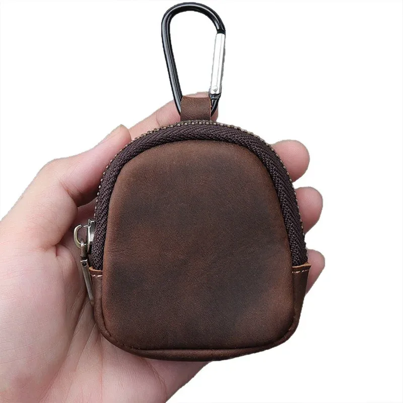 nouveau 2026 – porte-monnaie rétro mini en cuir pu pour homme et femme, avec mousqueton, multicolore, pour extérieur, et organiseur de câbles d'écouteurs