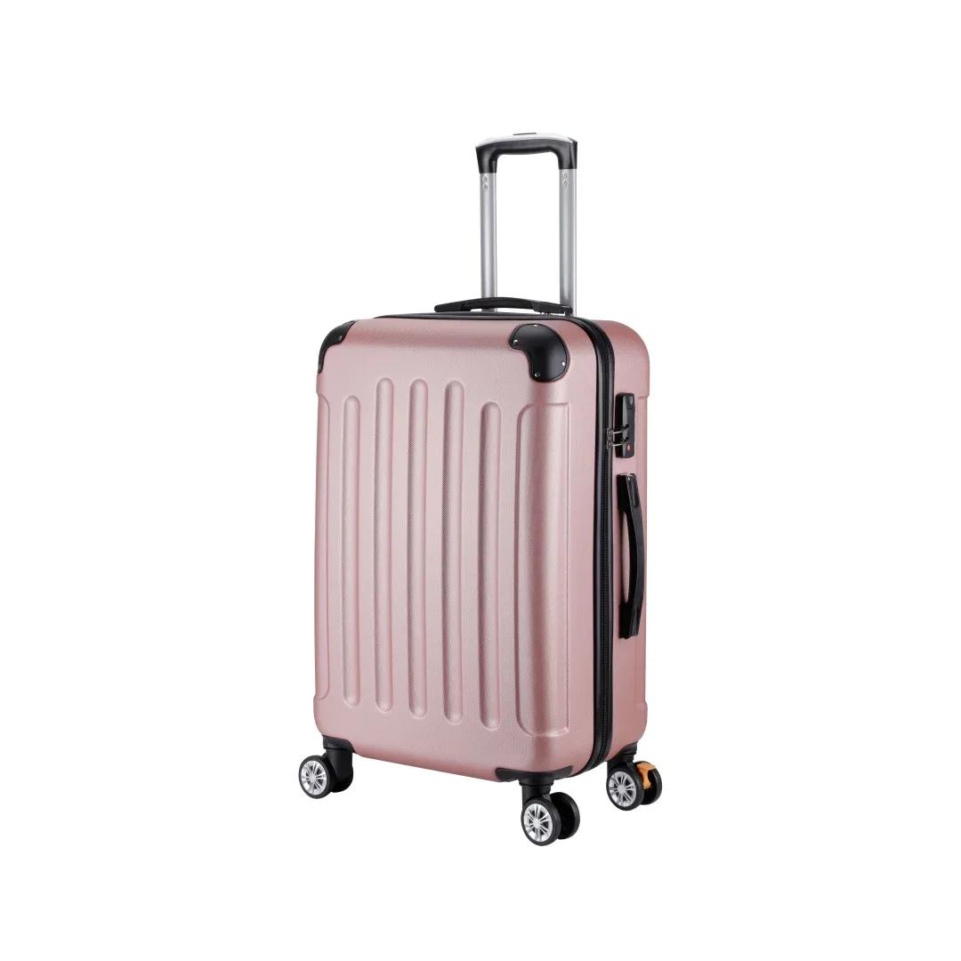valise abs toupie lilas argentée dorée rose pastel vert menthe voyage trousse toilette leger grande capacite