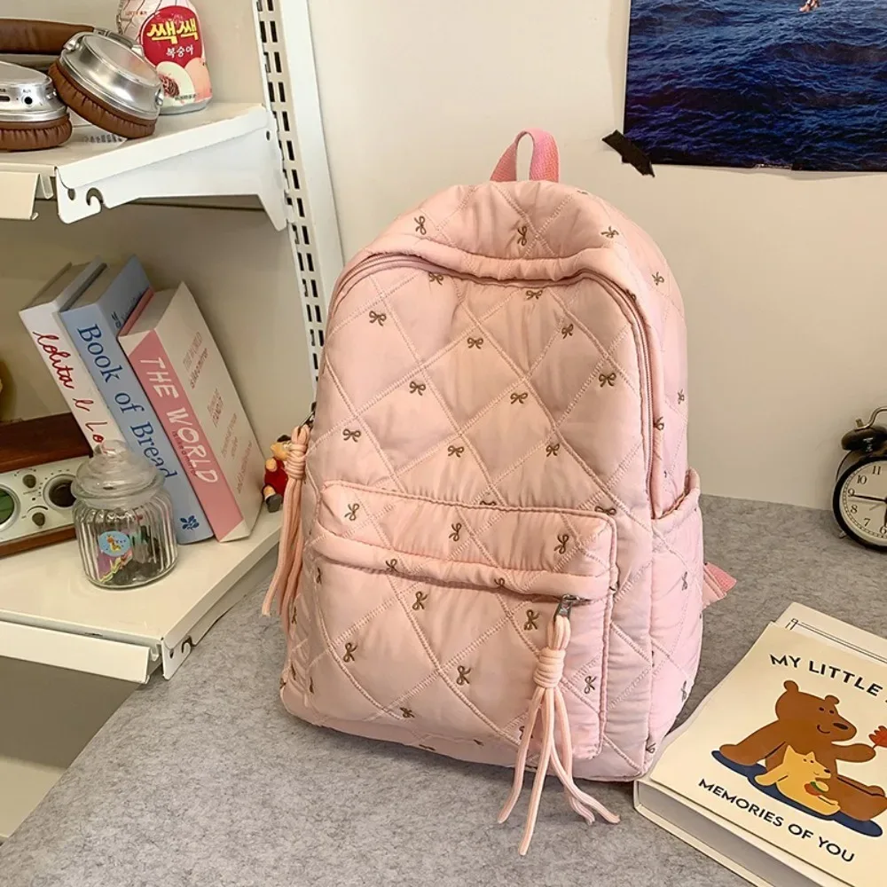 nouveau grand sac à dos scolaire léger pour enfants avec nœud, sac d'école pour étudiants, sac pour ordinateur portable, fournitures d'apprentissage