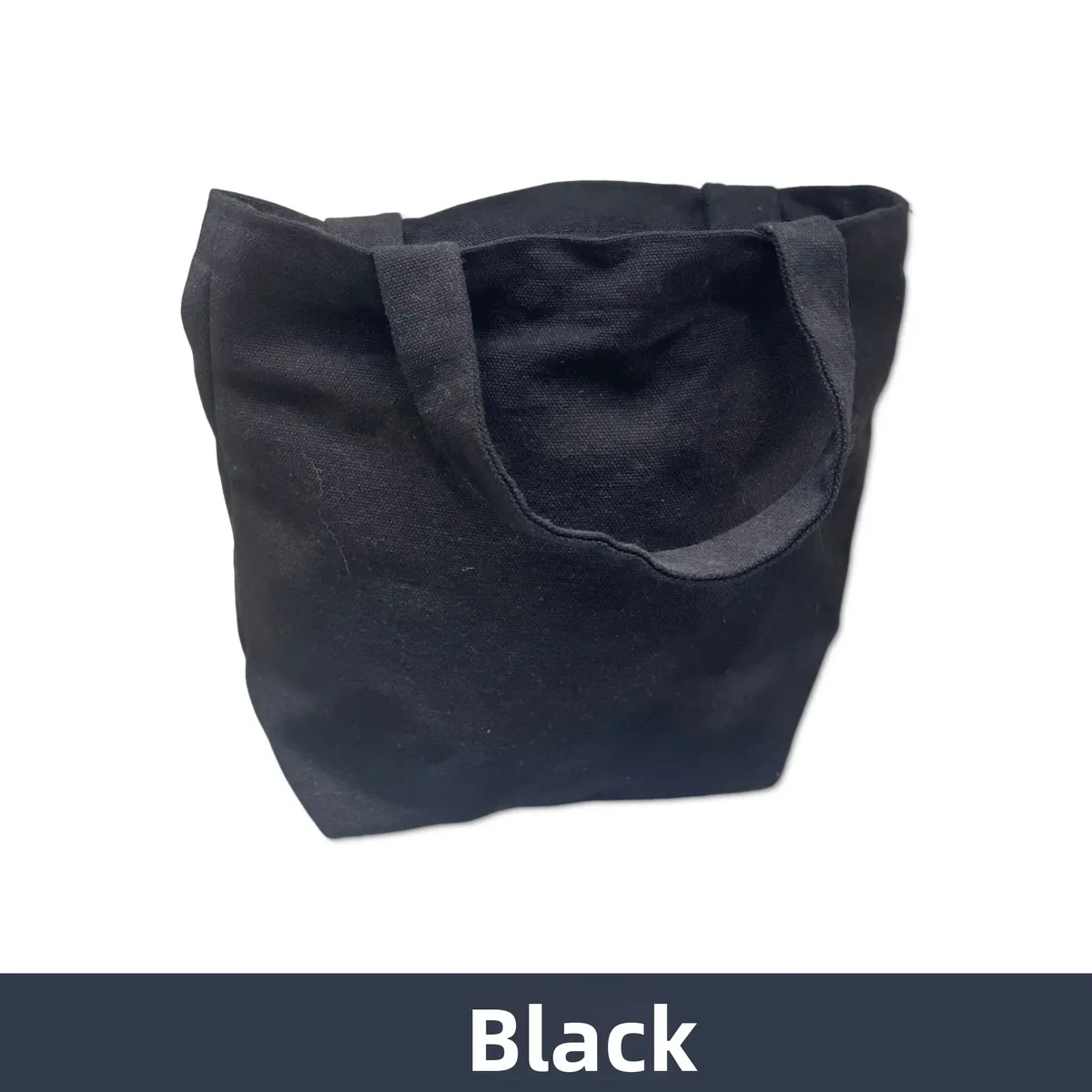 sac fourre-tout coréen en toile, couleur unie simple, sacs de shopping tendance, petits sacs pour le quotidien, sac à main pliable décontracté