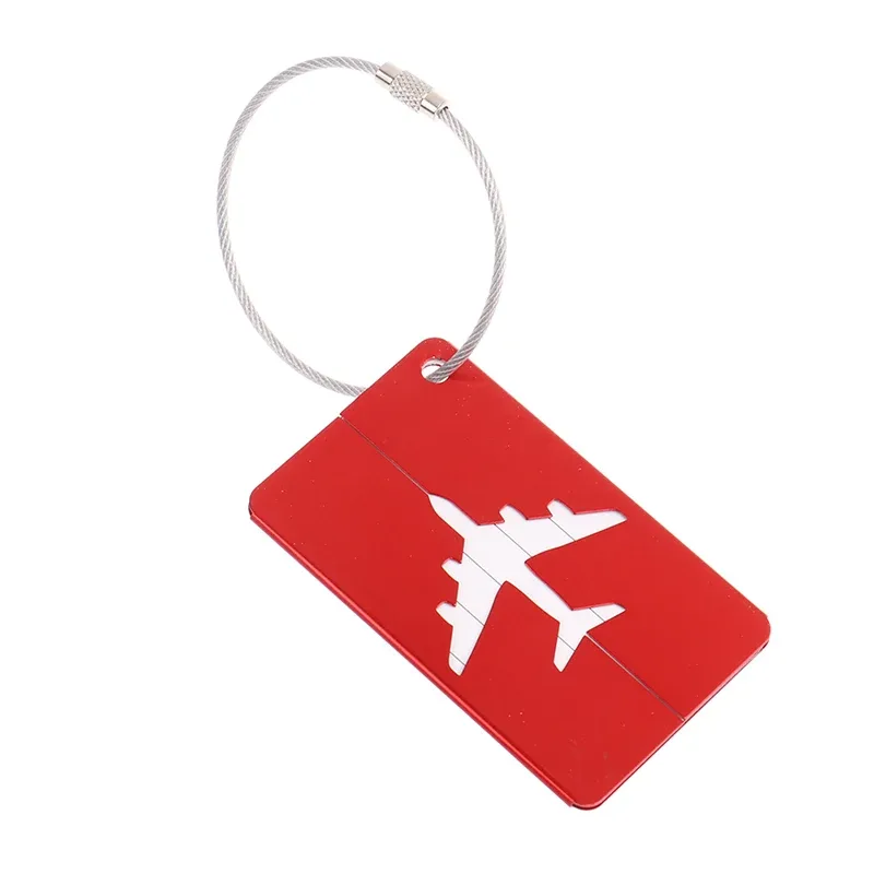 étiquettes de bagage de voyage en alliage, porte-étiquette d'adresse de valise, étiquettes de nom de bagage en métal, accessoires d'infraction, 1pc