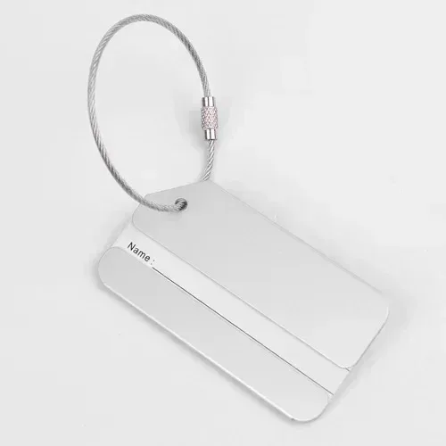étiquettes de bagage de voyage en métal de mode étiquettes de nom de bagage porte-étiquette d'adresse de valise étiquette de bagage en alliage d'aluminium accessoires de voyage