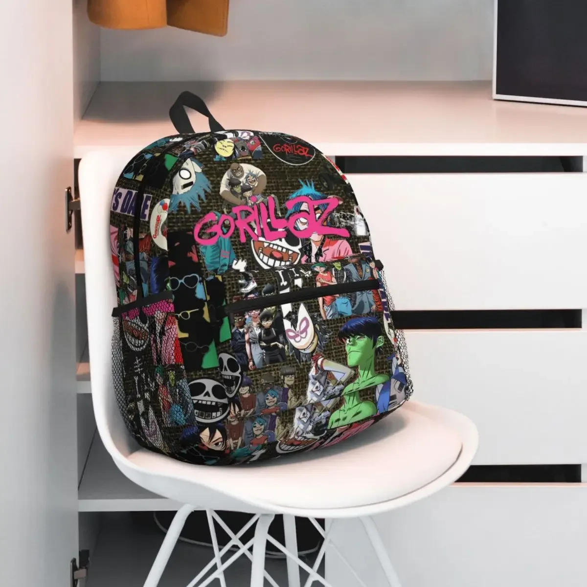 bande de musique gorillaz étudiant sac à dos sac d'école randonnée voyage sac à dos pour garçons filles bookbag sacs à bandoulière