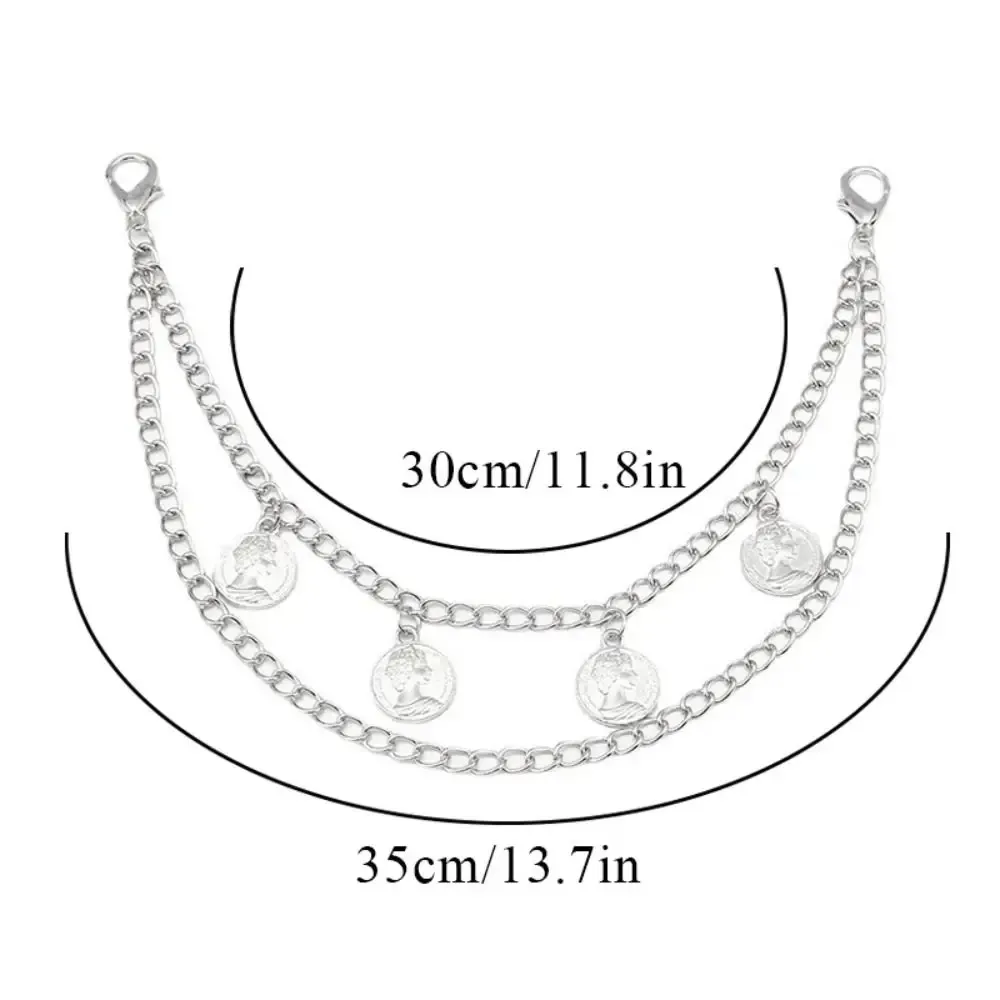 chaîne métallique accessoires décoration mode poignée sangle sac trousseaux bandoulière vêtements tendance voyage style ornement argenté