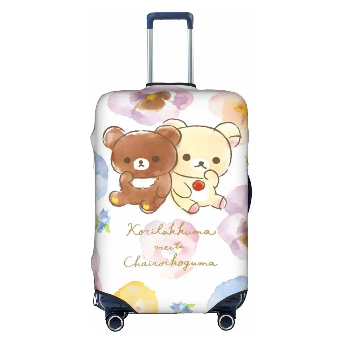 housse de bagage de voyage personnalisée r-rilakkumas, housse de protection élastique pour valise à motif de dessin animé, convient aux valises de 18 à 32 pouces