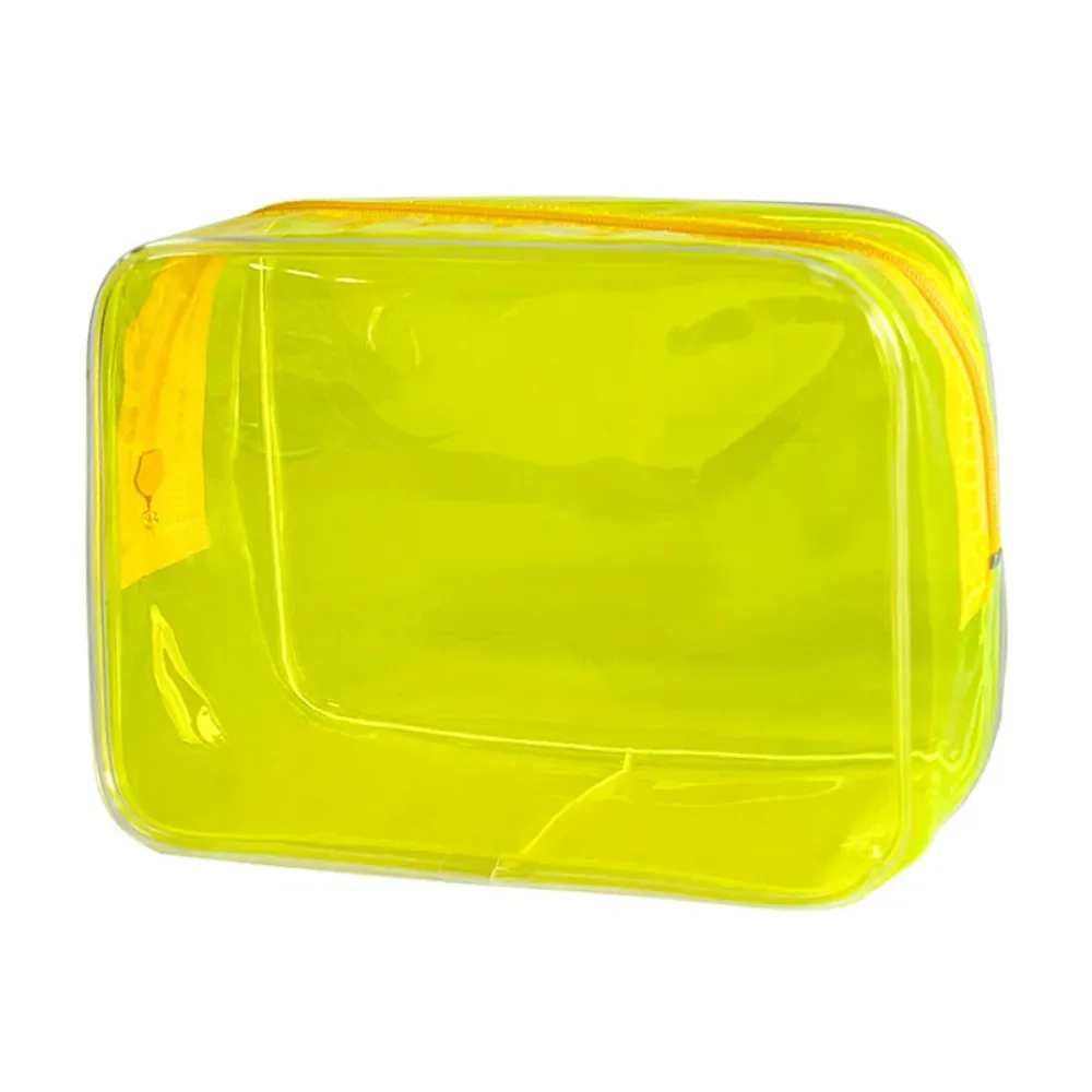 sac à cosmétiques transparent coloré, trousse de maquillage pour femmes, sac de lavage en gelée de pvc, grande capacité, organisateur de cosmétiques de voyage, pochette de maquillage