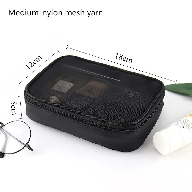 trousse de maquillage imperméable en pvc transparent pour femmes, trousse de voyage à cosmétiques, trousse de maquillage, sacs pour hommes, pochette de rangement pour brosses de toilette