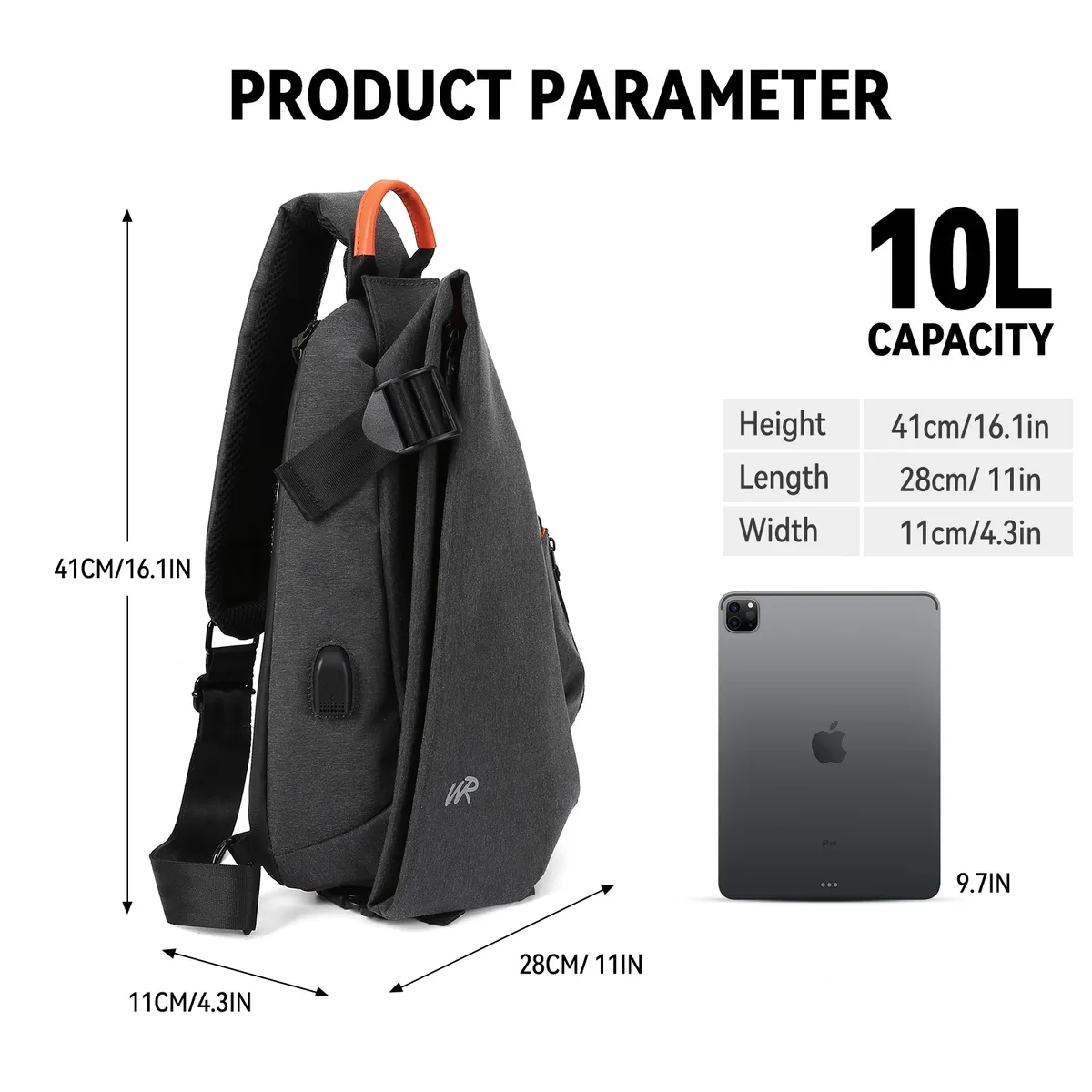 sac à bandoulière antivol pour hommes et femmes, petit sac à dos à une épaule, sac de poitrine, sac à dos à bandoulière pour randonnée, vélo, voyage