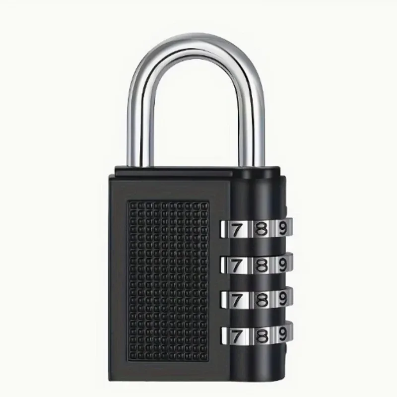 cadenas code chiffres métallique noir argent sécurité voyages valises casiers ecoles gym extérieur tsa