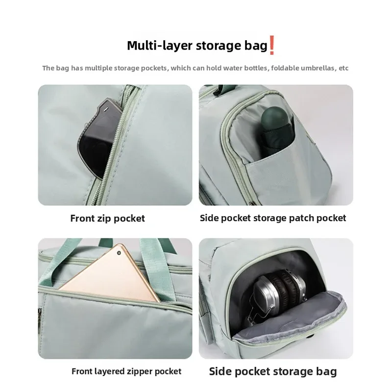 sac à dos multifonction personnalisé avec logo, sac bandoulière pour femme, sac de sport et de fitness pour activités de plein air avec séparation sec/humide