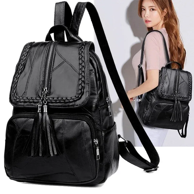 mini sac à dos pour hommes, petit sac d'école à bandoulière noir pour hommes, toile de styliste, étanche, sport, voyage