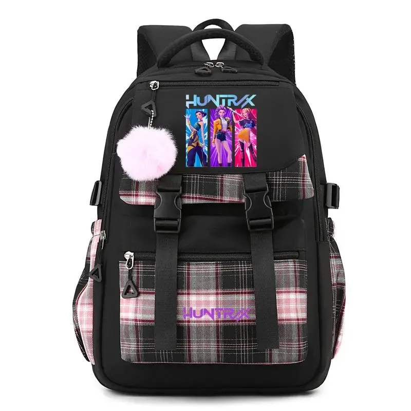 sac à dos d'étudiant k-pop demon hunters, cartable de grande capacité pour adolescents, sac à dos de voyage pour ordinateur portable pour femmes, cadeau