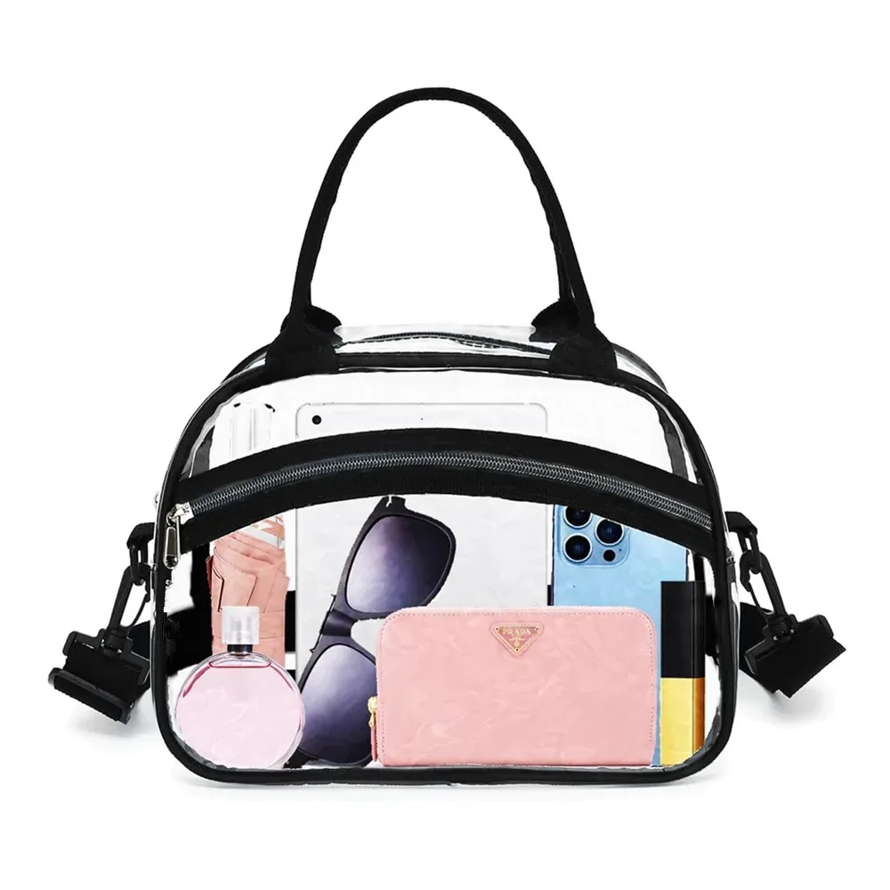 sac à bandoulière transparent en pvc pour femmes, sacs à bandoulière imperméables, sac de gelée, sac de maquillage de plage d'été, sac à main de voyage, pochette pour téléphone