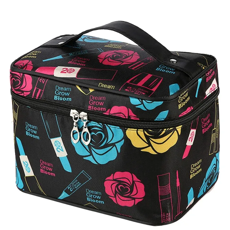 Grande trousse à cosmétiques, sac de rangement mignon de grande capacité, sac de beauté simple et étanche, sac de transport de voyage ZDH240