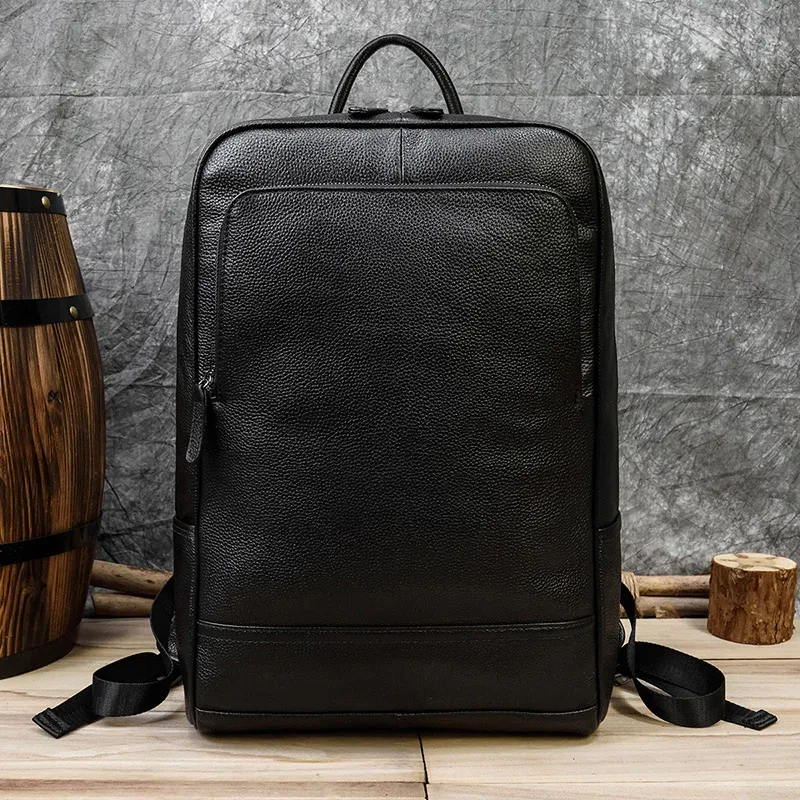 2025 nouveauté sac à dos en cuir ordinateur sac à dos 15.6 pouces pochette d'ordinateur pour hommes sacs de voyage vintage sac à dos d'affaires hommes