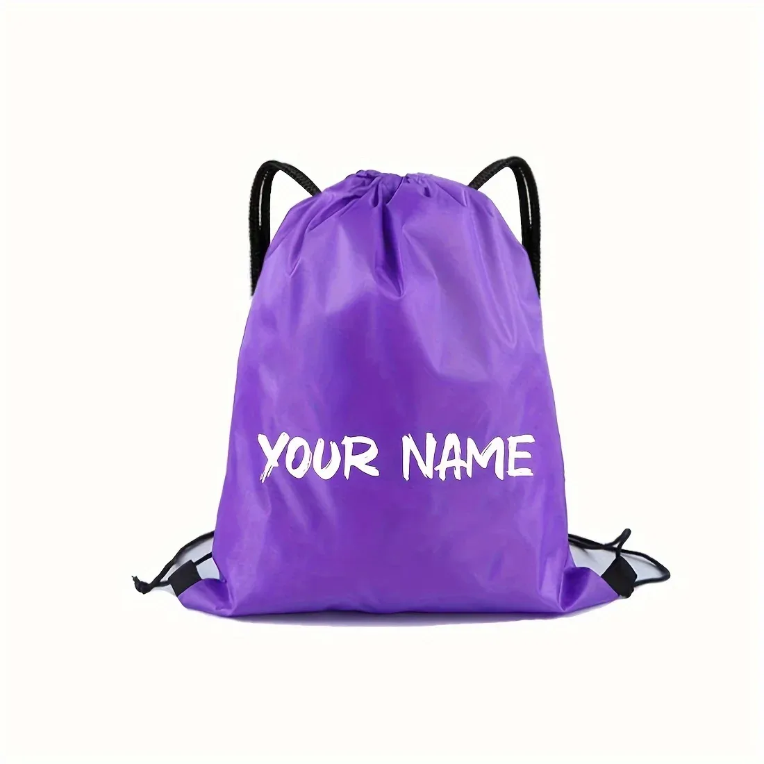 sac à dos personnalisé avec cordon de serrage, 1 pièce, nom/texte personnalisé créatif, sac de rangement durable avec cordon de serrage