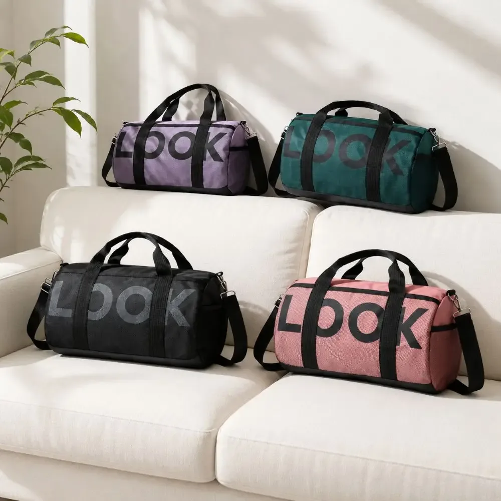 sac de voyage en nylon tendance, grande capacité, motif look, sac à main de sport imperméable et robuste, sac à bandoulière pour homme et femme
