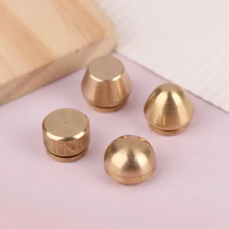 lot de 5 rivets et vis en laiton massif de haute qualité pour la décoration de sacs en cuir diy, pieds de valise, accessoires de rivetage