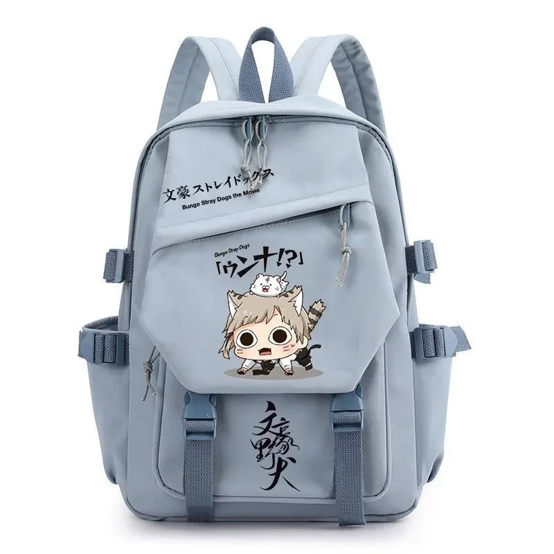 sac à dos anime bungo stray dogs cartoon, cartable pour adolescents, cartable pour hommes et femmes, mode cosplay, ordinateur portable, voyage en plein air, mochila