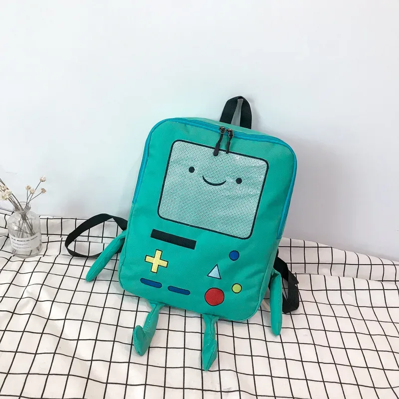 sac à dos robot dessin animé 3d kawaii, sac d'école en toile de 14 pouces, sac à dos d'extérieur unisexe à la mode pour étudiants, cadeau mignon pour la rentrée scolaire pour enfants
