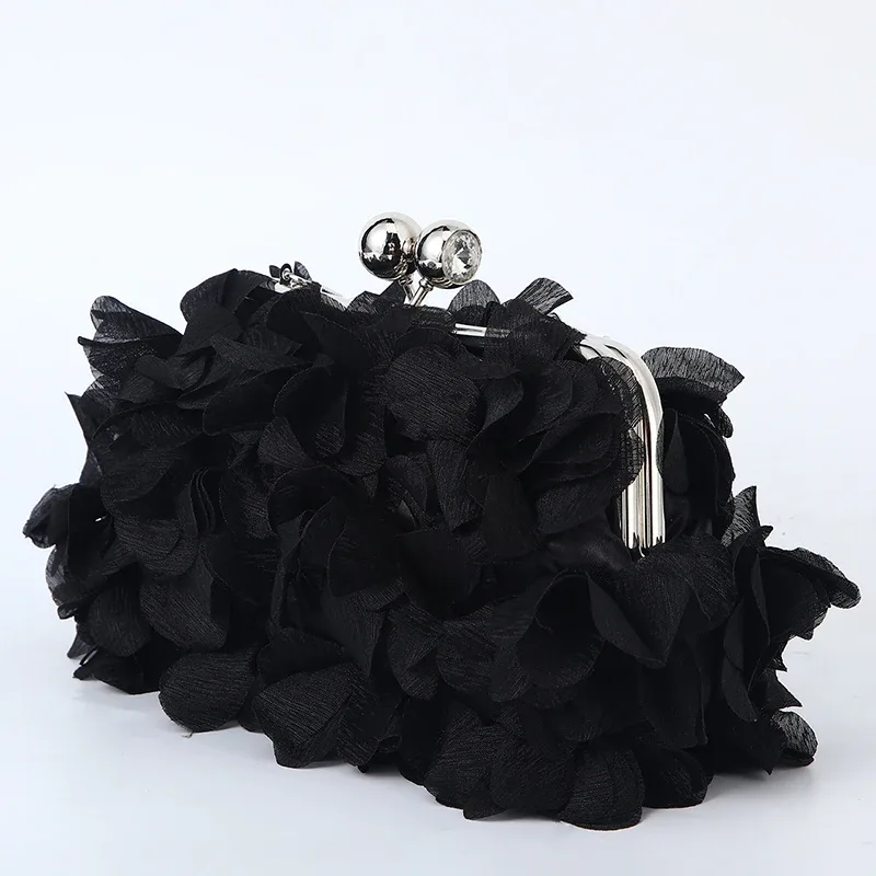 fleur dîner sac à main concepteur chaîne florale bandoulière mariée sac à main embrayages femme pétale soirée pochette robe de mariée sac