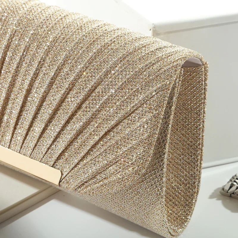 sac de rangement pour fête de mariage à paillettes européennes et américaines, sac de dîner pour femmes, sac pour robe de soirée à une épaule avec chaîne