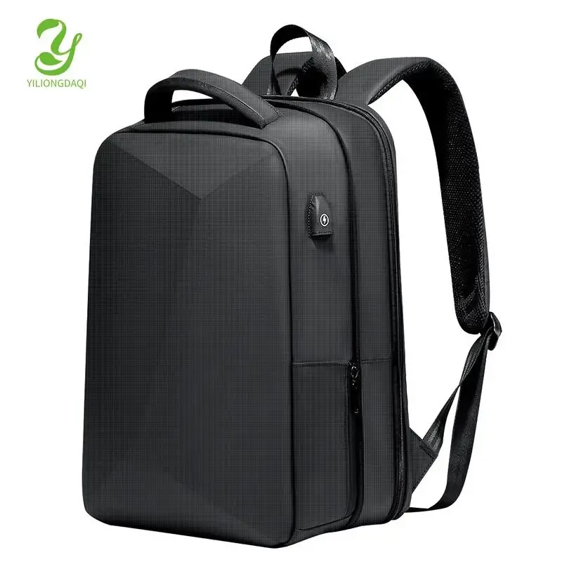 sac dos abs olighard shell multifonction antivol étanche polyester noir triangles carrés bandes latérales poignée souple ceinture air compartiment voyage affaires étudiant