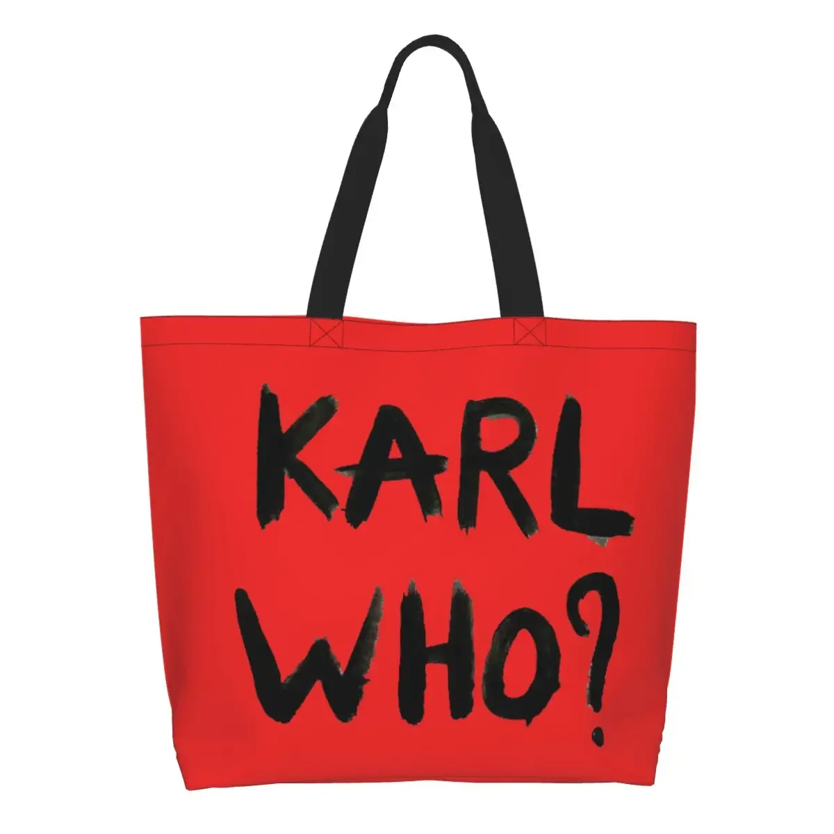 sac fourre-tout d'épicerie personnalisé karl who pour femmes, sac shopper en toile, sacs à main de grande capacité, mode initiée