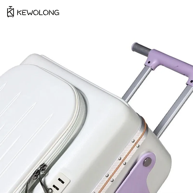 valise à roulettes pour enfants de 20 pouces, bagage de voyage 2-en-1 pour tout-petits avec siège et roues pivotantes, trolley léger.
