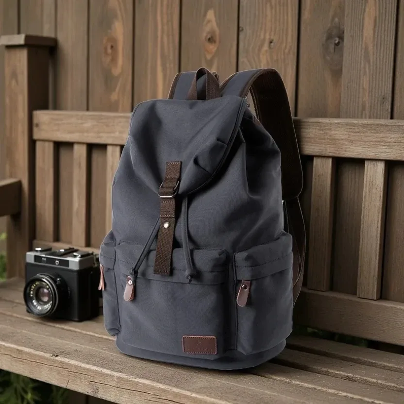 Sac à dos vintage pour homme MOYYI, grande capacité, pour ordinateur portable 15,6 pouces, sac décontracté pour les trajets quotidiens, voyage, sac d'école durable de qualité supérieure, unisexe
