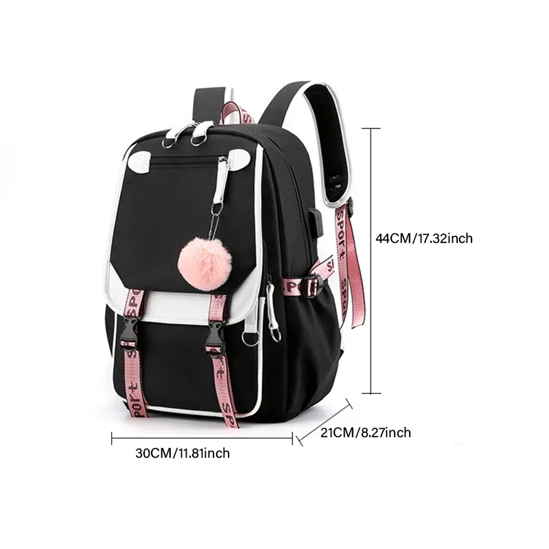 Sac Dos Nylon Animaux Japonais Fille Costumes Sport Poche Ouvrante Décontracté Grande Capacité Voyager École Sportifs Adolescents