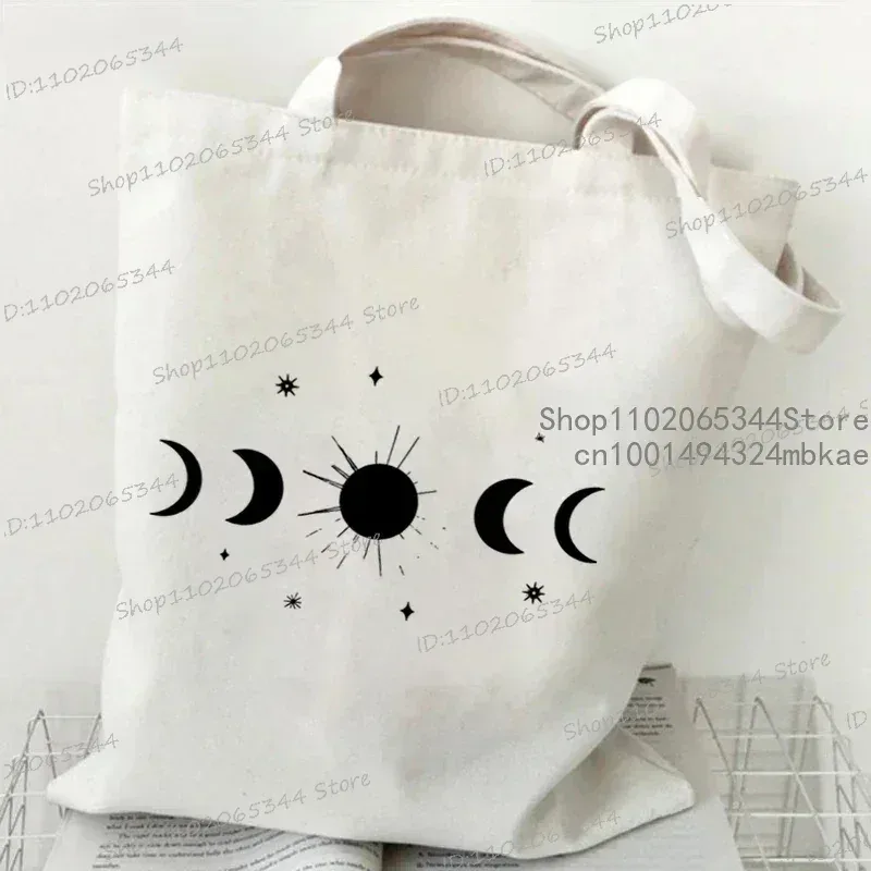 floral lune femmes shopping fourre-tout sacs toile grande capacité étudiant décontracté plante style sac à bandoulière fleur sauvage femmes sacs à main